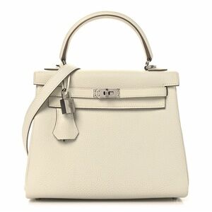 H Kelly Retourne 25 handbag mushroom béton Togo leather PHW